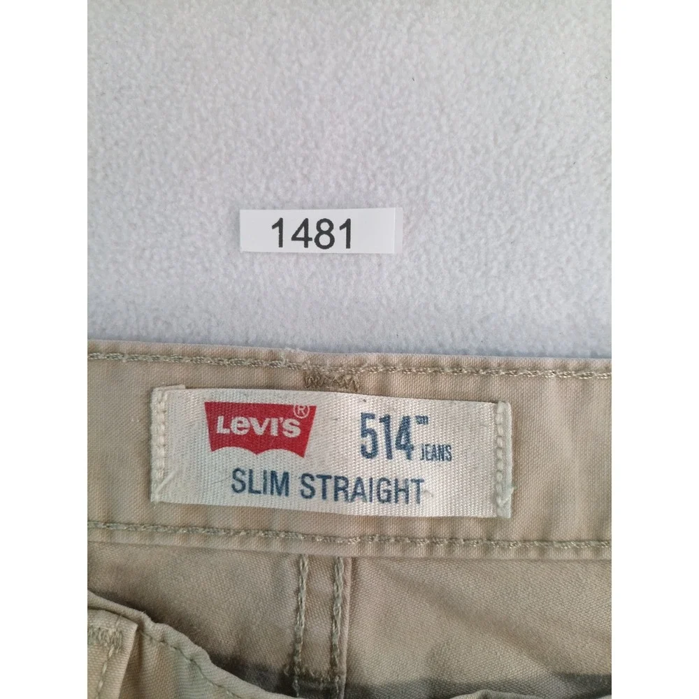 Levis 514 Slim Straight Khaki Pants Mens 34x34 Beige Casual Chino (P)